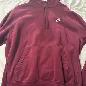 Men’s Nike size large, maroon, pull over hoodie